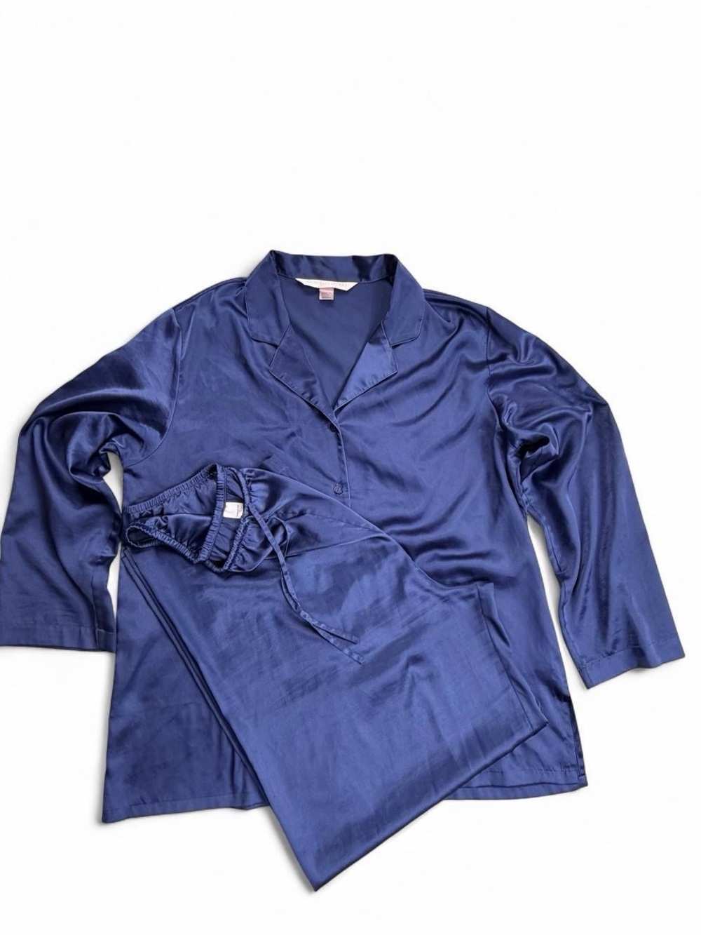Victoria’s Secret 2002 Y2K Satin Pajama Set Size L Slate Blue